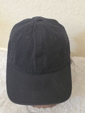 Carhatt Classic Black Cotton Baseball Cap  One Size Fit All